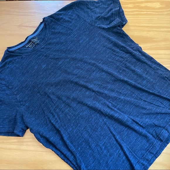 Banana Republic Soft Wash Crew Neck T-Shirt Heathered Navy sz L - Picture 2 of 6